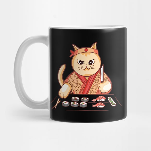 Cat Sushi Chef by OnepixArt